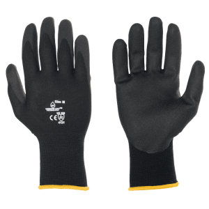 Palm Coated Black Gloves